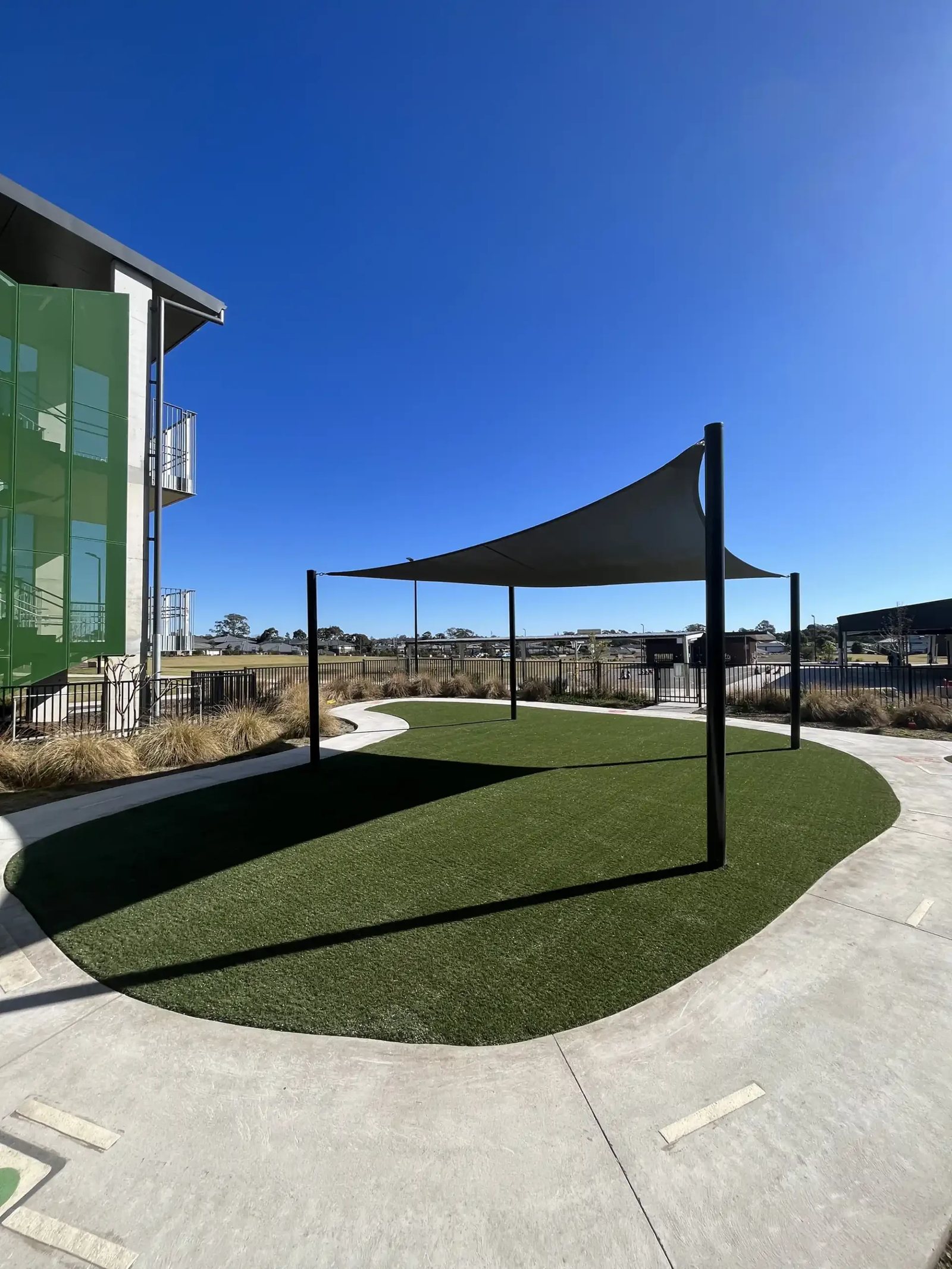 Recent artificial turf installation
